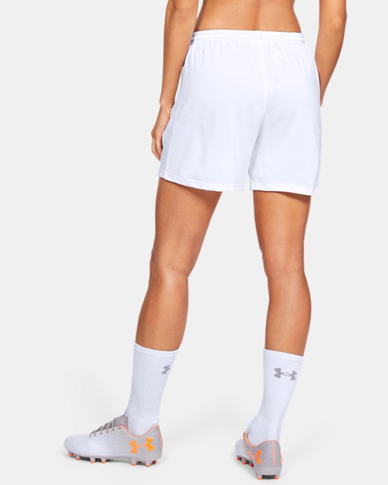 Women's UA Microthread Match Shorts, White, pdpMainDesktop image number 2
